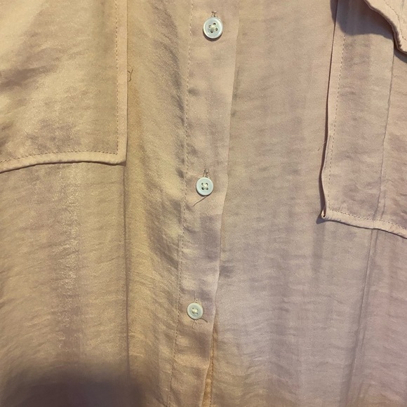 Plus Size XXL Vince Camuto Blush Pink Button Down Blouse - Picture 5 of 10